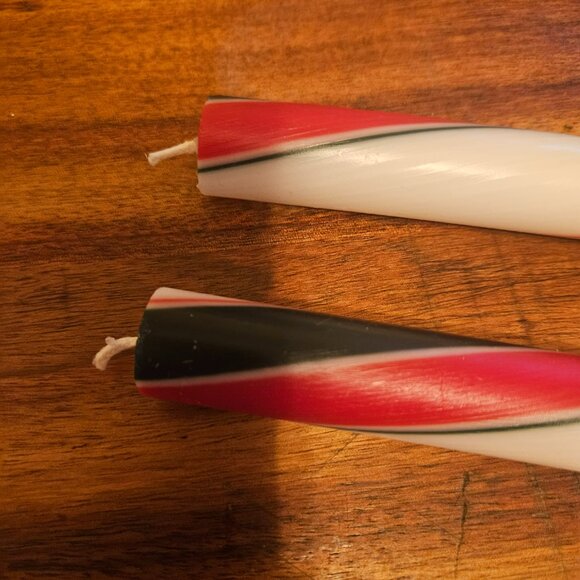 vintage candy cane taper candles - Picture 6 of 6